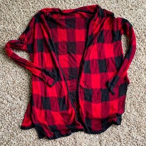 Buffalo plaid cover up
